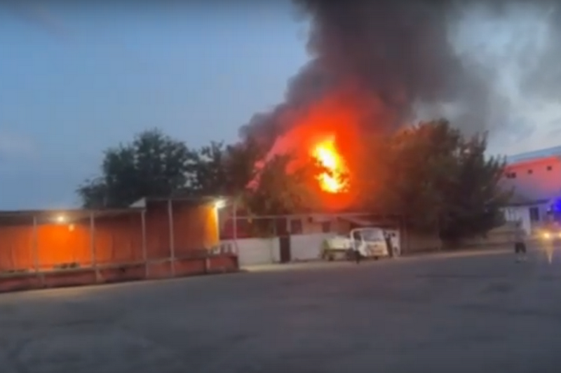 Пожар произошел на птицефабрике в Алматинской области